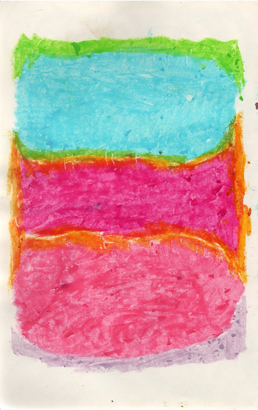 Watercolour on textured paper.